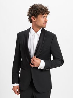 Artikelbild Herren Baukasten-Sakko mit Seiden-Anteil - H-Jasper-Tux-MM-C231 von BOSS in schwarz uni