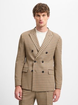 Artikelbild Herren Baukasten - Sakko von HUGO in beige braun kariert