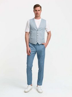 Artikelbild Herren Baukasten-Weste - DiWesley von Zuitable in blau gemustert