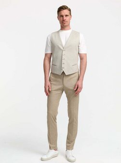 Artikelbild Herren Baukasten-Weste - DiWesley von Zuitable in beige gemustert