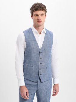 Artikelbild Herren Baukasten-Weste - Max von Finshley & Harding in indigo gemustert