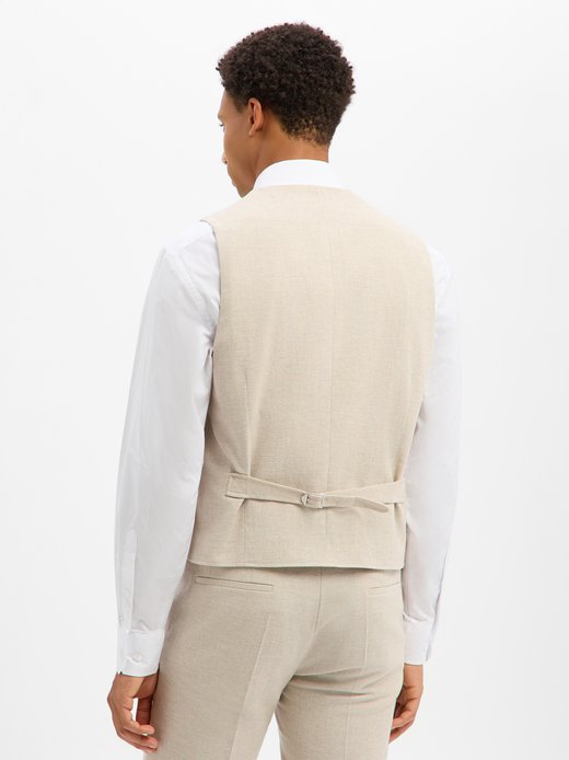 Herren Baukasten-Weste mit Leinenanteil