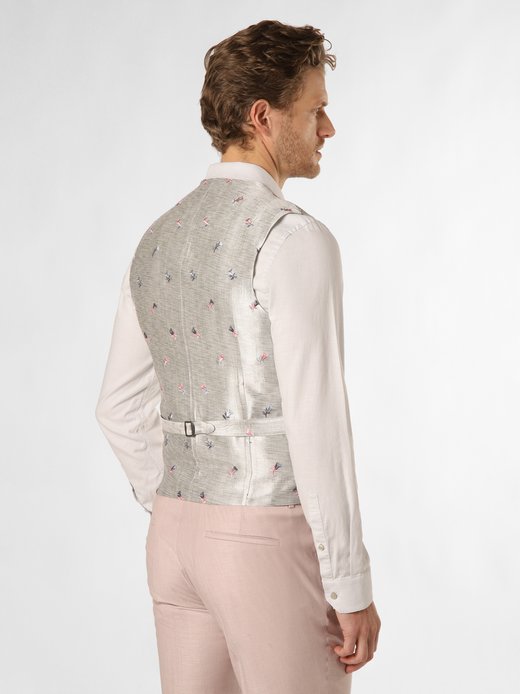 Herren Baukasten-Weste mit Seiden-Anteil - Plum