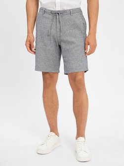 Artikelbild Herren Bermuda mit Leinen-Anteil - SLMRegular-Brody von Selected in grau gemustert