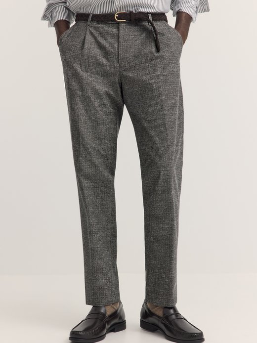 Herren Bundfaltenhose