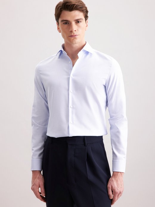 Herren Business Hemd - Fischgrat