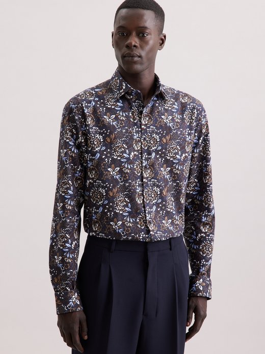 Herren Business Hemd - Geblümt