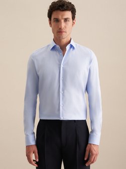 Artikelbild Herren Business Hemd - Shaped Extra lang von Seidensticker in blau uni