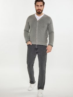 Artikelbild Herren Cardigan von Dreimaster in grau uni
