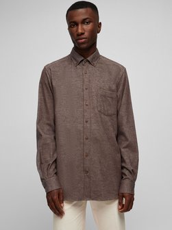 Artikelbild Herren Casual-Flanellhemd von Daniel Hechter in braun uni