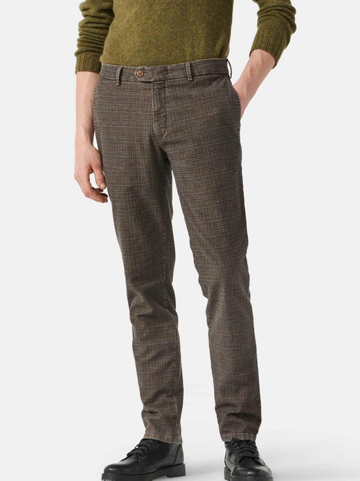 Herren Chino-Hose - Pepita Check
