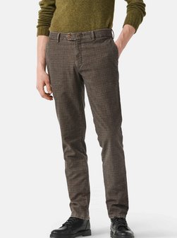 Herren Chino-Hose - Pepita Check