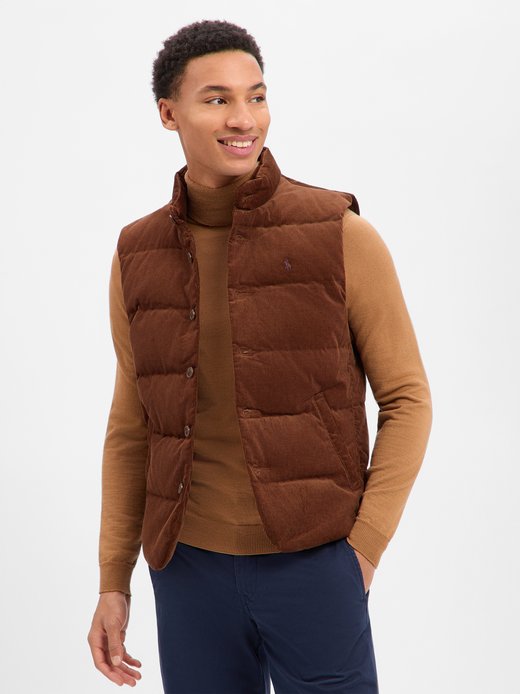 Herren Cord-Daunenweste