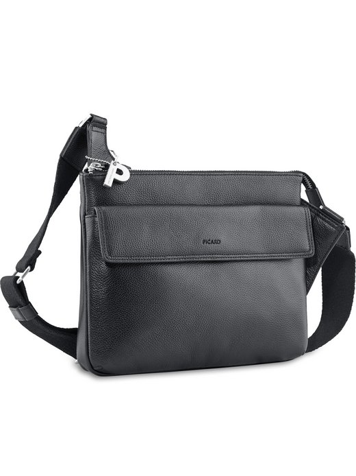 Picard Leather Shoulder Bag Milano Black Large