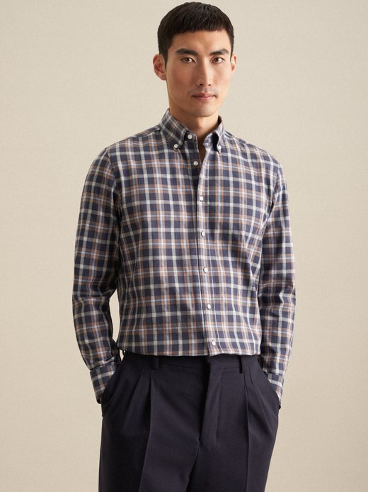 Herren Flanellhemd - Shaped Fit