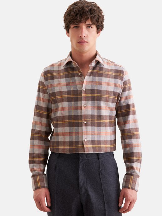 Herren Flanellhemd - Shaped Fit