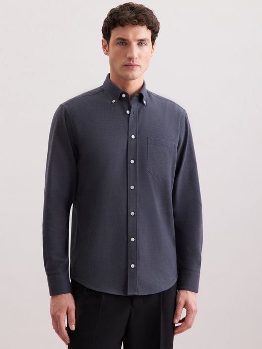 Herren Flanellhemd - Uni