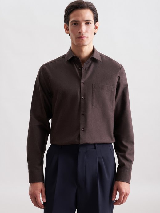 Herren Flanellhemd - Uni