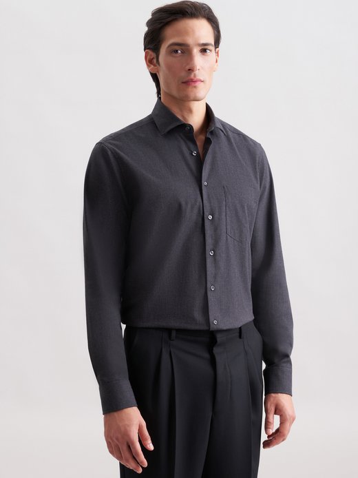 Herren Flanellhemd - Uni