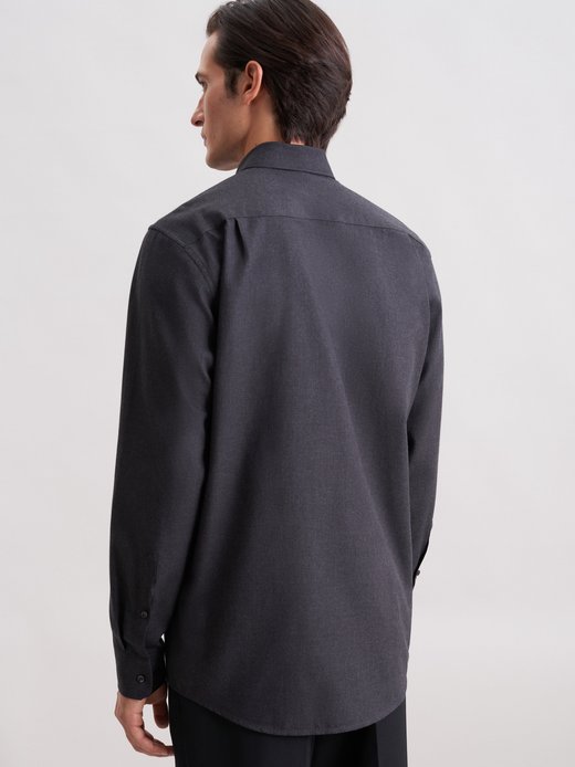 Herren Flanellhemd - Uni