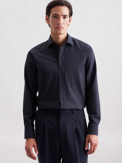 Herren Flanellhemd - Uni