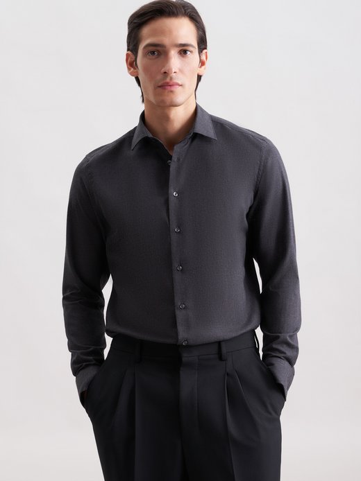 Herren Flanellhemd - Uni