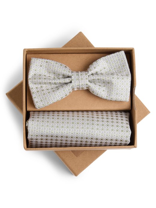 Herren Fliege und Einstecktuch aus Seide