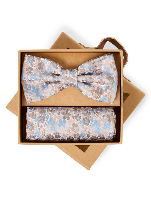 Herren Fliege und Einstecktuch aus Seide