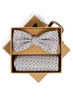 Herren Fliege und Einstecktuch aus Seide