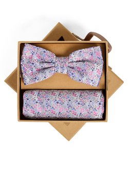 Herren Fliege und Einstecktuch aus Seide