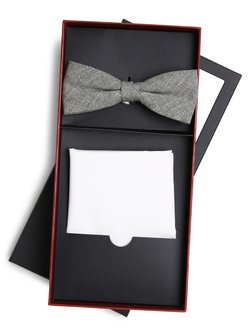 Artikelbild Herren Fliege und Einstecktuch von CG - CLUB of GENTS in schilf uni