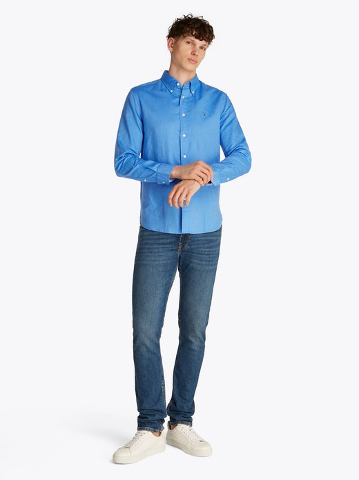 Herren Freizeithemd mit Leinen-Anteil