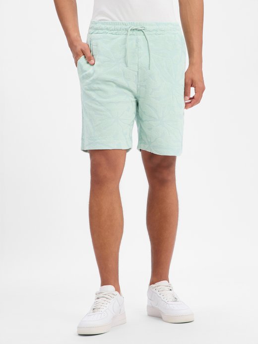 Herren Frottee-Shorts - Flower