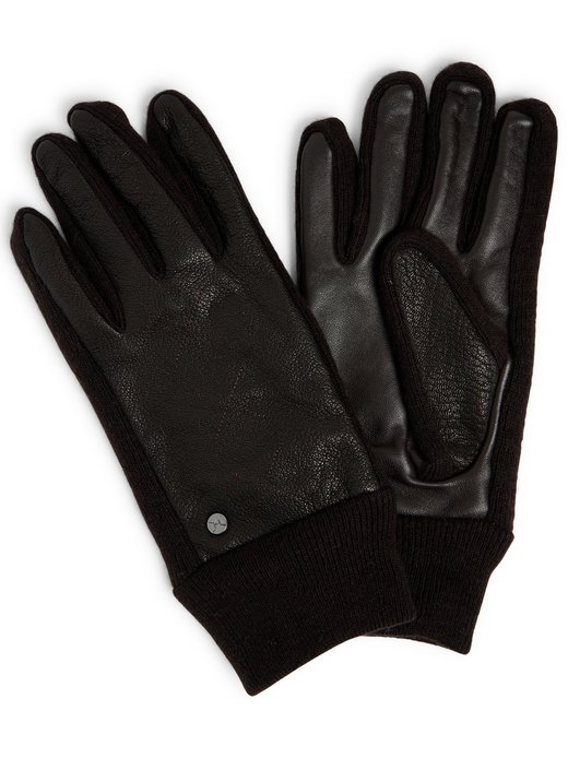 Herren Handschuhe mit Leder-Anteil