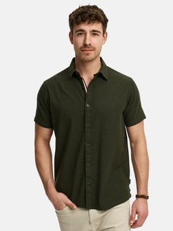 Artikelbild Herren Hemd Kurzarm - INMaribo von Indicode in khaki gestreift