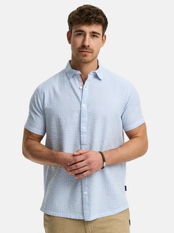 Artikelbild Herren Hemd Kurzarm - INMaribo von Indicode in blau braun gestreift