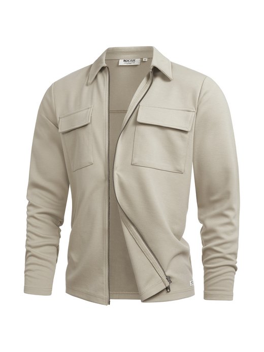 Herren Hemd Langarm - INNezzo Zip Shirt