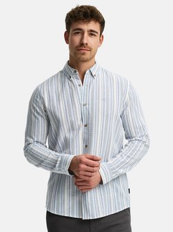 Artikelbild Herren Hemd Langarm - INTerra von Indicode in marine gestreift
