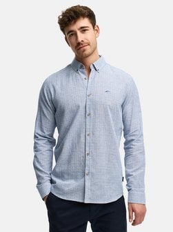 Artikelbild Herren Hemd Langarm - INTerra von Indicode in aqua gestreift