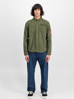 Artikelbild Herren Hemd von Alpha Industries in oliv bedruckt