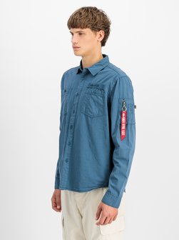Artikelbild Herren Hemd von Alpha Industries in marine bedruckt