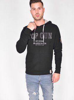 Artikelbild Herren Hoodie von Topgun in schwarz uni