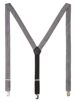 Herren Hosenträger aus Seiden-Mix mit Leder-Anteil