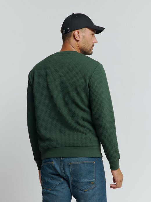 Herren Jacquard Pullover mit Rundhalsausschnitt