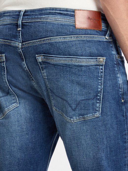 Jean Pepe Jeans Stanley - Coupe Conique 5 Poches | Denim Stretch Bleu