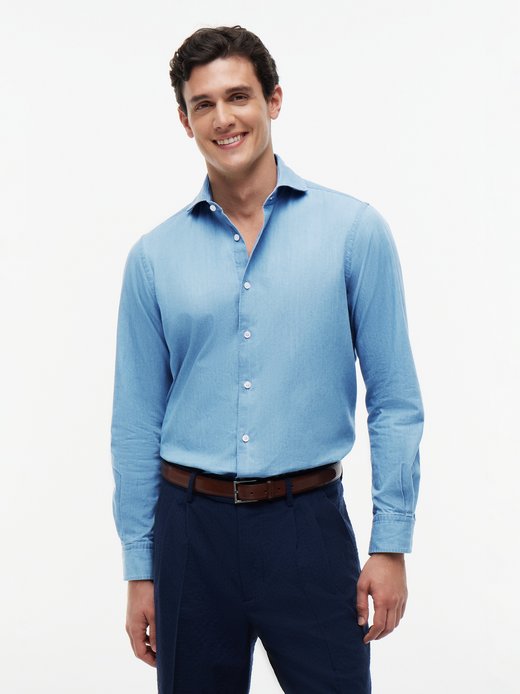 Herren Jeanshemd