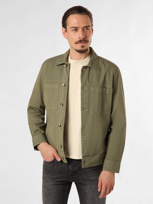 Herren Jeansjacke mit Leinen-Anteil