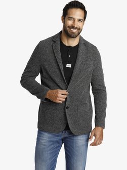 Artikelbild Herren Jersey-Sakko - ALBIN von Jan Vanderstorm in schwarz melange uni