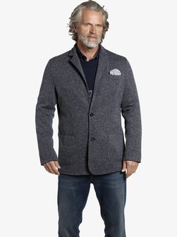 Artikelbild Herren Jersey-Sakko - ALBIN von Jan Vanderstorm in blau melange uni