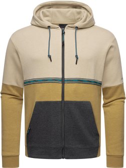 Artikelbild Herren Kapuzensweatjacke - Blocky von Ragwear in sand gestreift